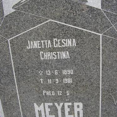 MEYËR Jeanetta Gesina Christina 1890-1981