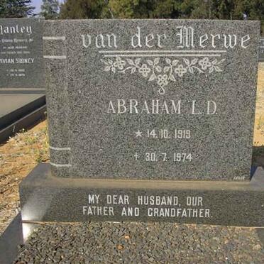 MERWE Abraham L.D., van der 1919-1974