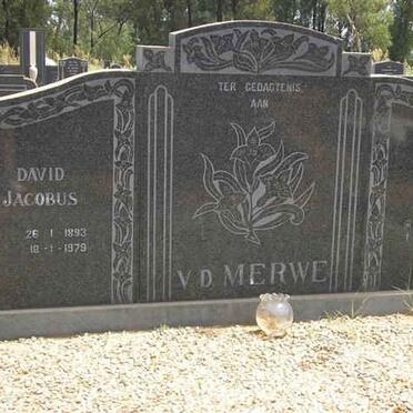 MERWE David Jacobus, van der 1893-1979 &amp; Elena Maria -1974