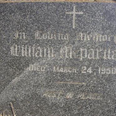 McPARTLAND William -1950