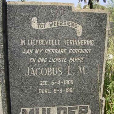 MULDER Jacobus L.M. 1905-1961