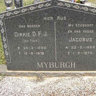 MYBURGH Jacobus 1888-1970 &amp; Dirkie D.J.F. DU TOIT 1893-1979