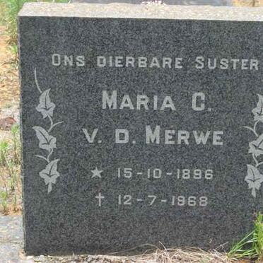 MERWE Maria C., v.d. 1896-1968