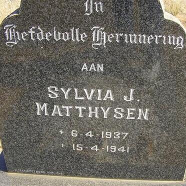 MATTHYSEN Sylvia J. 1937-1941