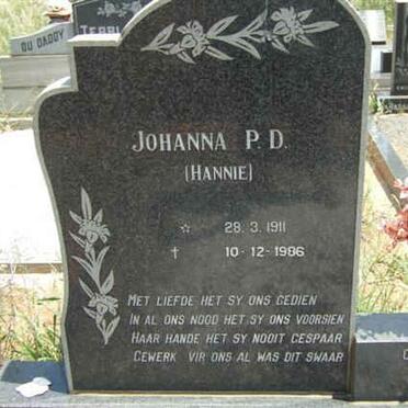 MYBURGH Johanna P.D. 1911-1986