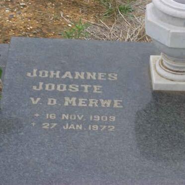 MERWE Johannes Jooste, v.d. 1909-1972