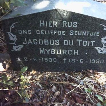 MYBURGH Jacobus du Toit 1930-1930