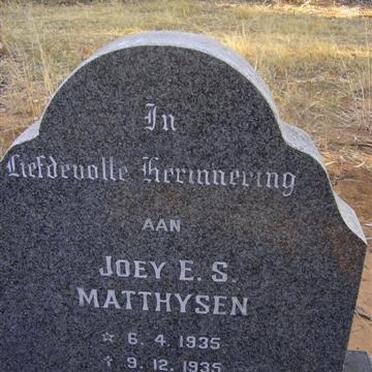 MATTHYSEN Joey E.S. 1935-1935