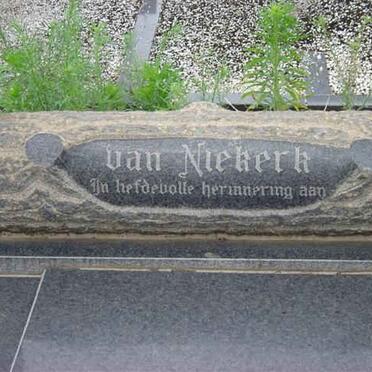 NIEKERK Pieter C., van 1910-1972