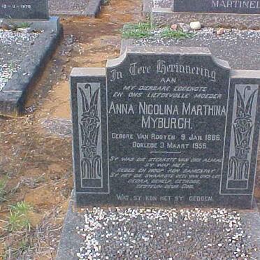 MYBURGH Anna Nicolina Marthina nee VAN ROOYEN 1886-1955