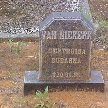 NIEKERK Gertruida Susanna, van -1955