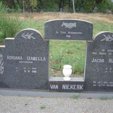 NIEKERK Jacob Rudolph, van 1903-1974 &amp; Adriana Izabella OOSTHUIZEN 1905-1992