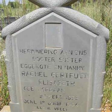 NIENABER Rachel Gertruida Elisabeth nee JORDAAN 1935-1964