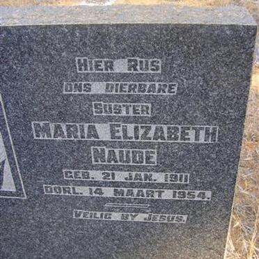 NAUDE Maria Elizabeth 1911-1954