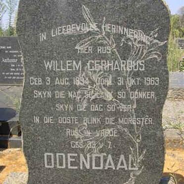 ODENDAAL Willem Gerhardus 1894-1963