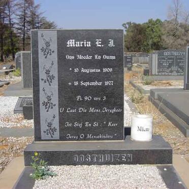 OOSTHUIZEN Maria E.J. 1909-1977
