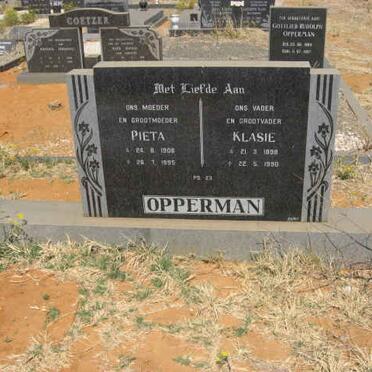 OPPERMAN Klasie 1908-1990 &amp; Pieta 1908-1995