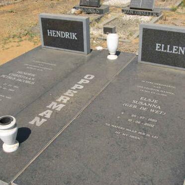 OPPERMAN Hendrik Christiaan Petrus Jacobus 1915-1980 &amp; Elsje Susanna DE WET 1920-2002