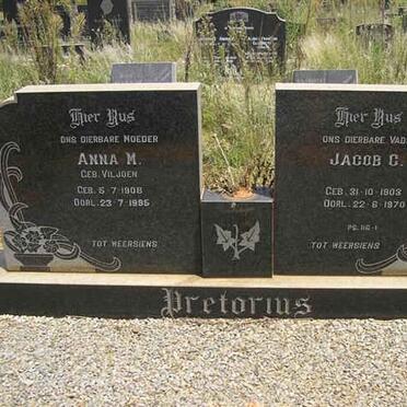 PRETORIUS Jacob G. 1903-1970 &amp; Anna M. VILJOEN 1908-1995