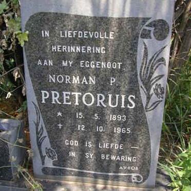 PRETORIUS Norman P. 1893-1965
