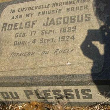 PLESSIS Roelof Jacobus, du 1889-1924