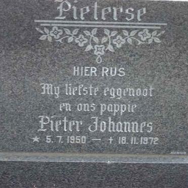 PIETERSE Pieter Johannes 1950-1972