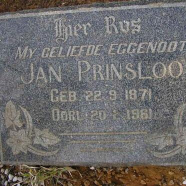 PRINSLOO Jan 1871-1961