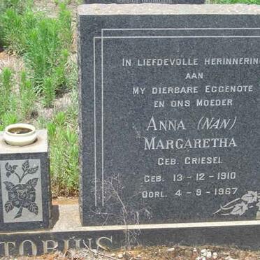 PRETORIUS Anna Margaretha nee GRIESEL 1910-1967