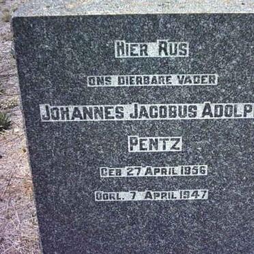 PENTZ Johannes Jacobus Adolph 1856-1947
