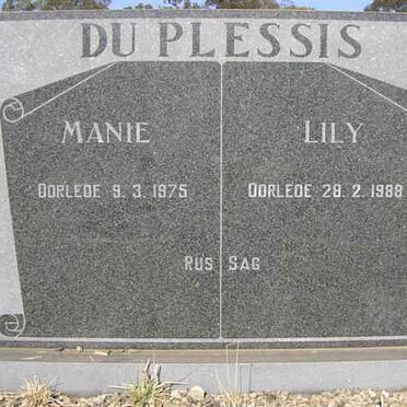 PLESSIS Manie, du -1975 &amp; Lily -1988