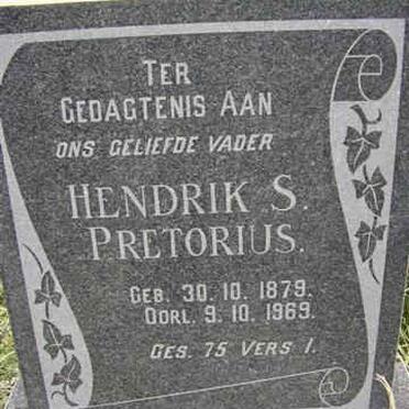 PRETORIUS Hendrik S. 1879-1969