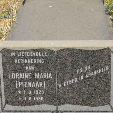 PLOOY Loraine Maria, du nee PIENAAR 1923-1980