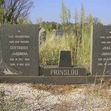 PRINSLOO Joachim Johannes 18?9-1961 &amp; Gertruida Jacomina 1900-1970