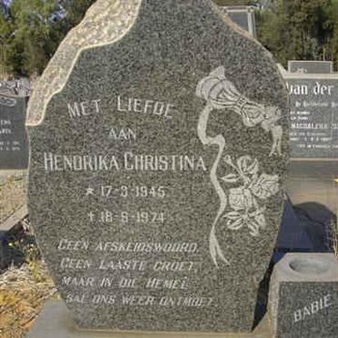 PIENAAR Hendrika Christina 1945-1974