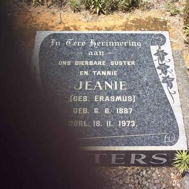 PIETERS Jeannie nee ERASMUS 1887-1973