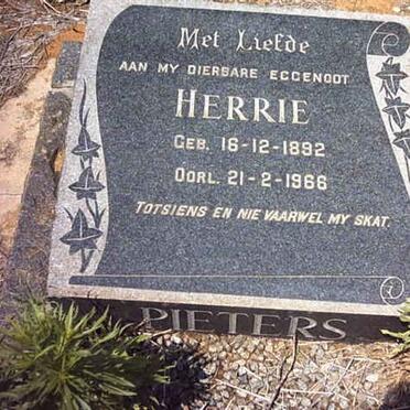 PIETERS Herrie 1892-1966