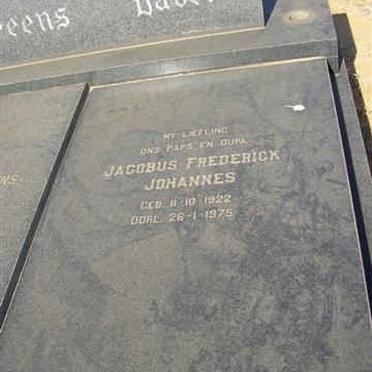 PEENS Jacobus Frederick Johannes 1922-1975 &amp; Susanna Maria  1920-