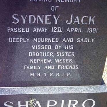 SHAPIRO Sydney Jack -1991