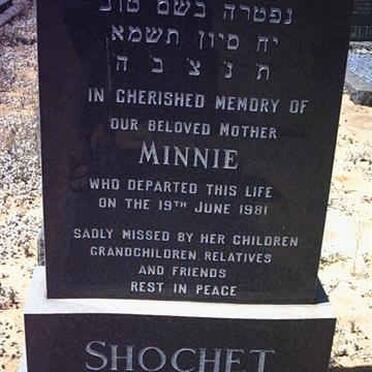 SHOCHET Minnie -1981