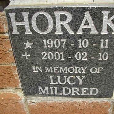 HORAK Lucy Mildred 1907-2001