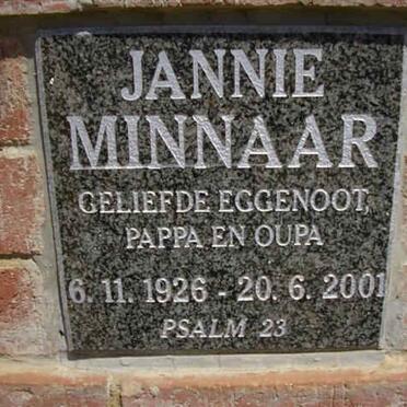MINNAAR Jannie 1926-2001