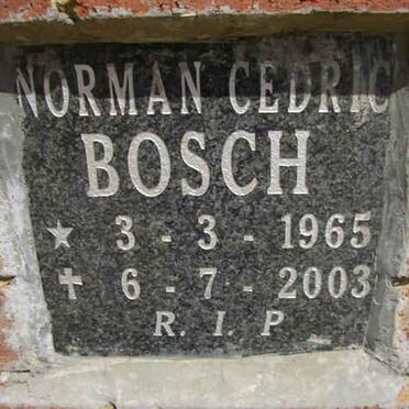 BOSCH Norman Cedric  1935-2003