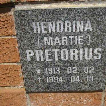 PRETORIUS Hendrina 1913-1994