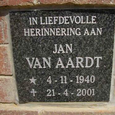 AARDT Jan, van 1940-2001