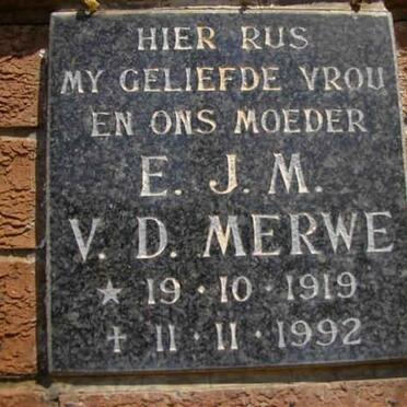 MERWE E.J.M., van der 1919-1992