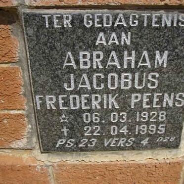 PEENS Abraham Jacobus Frederik 1928-1995