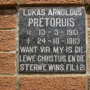 PRETORIUS Lukas Arnoldus 1910-1983