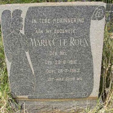 ROUX Maria C., le nee NEL 1916-1963