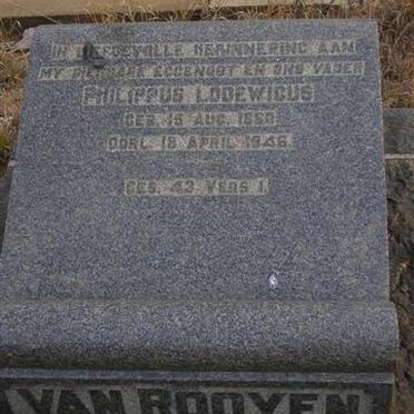 ROOYEN Philippus Lodewicus, van 1880-1946