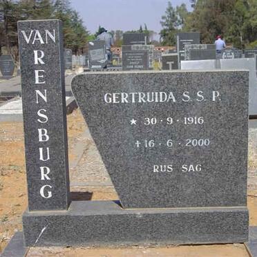 RENSBURG Gertruida S.S.P., van 1916-2000